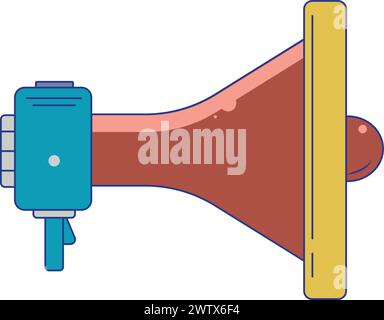 Mégaphone. Haut-parleur, haut-parleur, alerte bullhorn. Illustration vectorielle dans un style plat. Symbole de publicité et de promotion commerciale Illustration de Vecteur