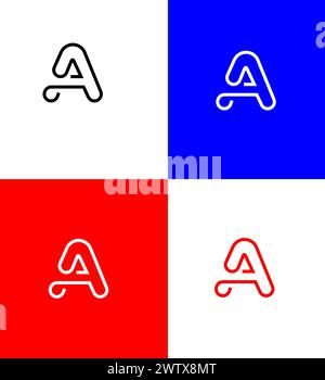 Une lettre logo icône signe d'identité de marque. Un modèle de symbole de lettre Illustration de Vecteur