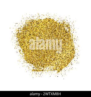 Golden Paint toile de fond scintillante sur un fond blanc. Fond avec des éclats dorés et effet paillettes. Espace vide pour votre texte. Illustration vectorielle Illustration de Vecteur