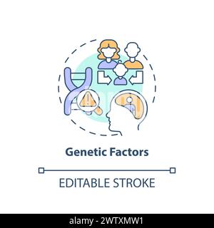 Icône de concept multicolore de facteurs génétiques Illustration de Vecteur