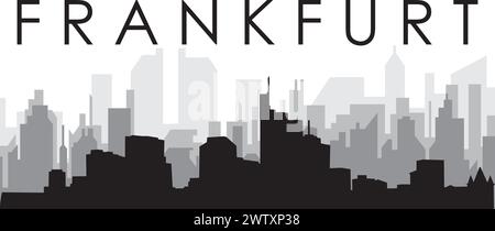 Panorama urbain de FRANCFORT, ALLEMAGNE Illustration de Vecteur