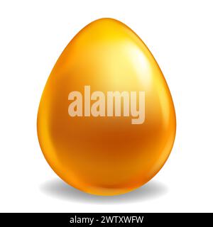 Blanc d'oeuf de Pâques coloré, réaliste 3D. Illustration de Vecteur