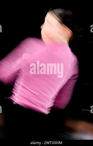 MOne CHIBA (JPN), pendant les entraînements féminins, aux Championnats du monde de patinage artistique de l’ISU 2024, au Centre Bell, le 19 mars 2024 à Montréal, Canada. Crédit : Raniero Corbelletti/AFLO/Alamy Live News Banque D'Images