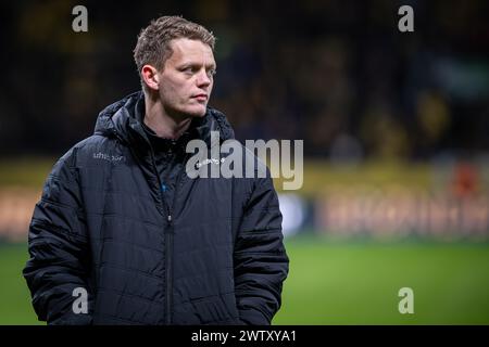 Brondby, Danemark. 17 mars 2024. Kasper Kusk de Silkeborg vu après le match de 3F Superliga entre Broendby IF et Silkeborg IF au stade de Brondby. (Crédit photo : Gonzales photo - Morten Kjaer). Banque D'Images