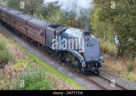 Sir Nigel Gresley, train à vapeur de l'East Lancs Railway Banque D'Images