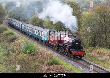 Un train à vapeur sur le East Lancs Railway Banque D'Images