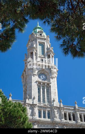 Portugal, Porto, bâtiment de la Câmara Municipal (Hôtel de ville) de Porto montrant le clocher Banque D'Images