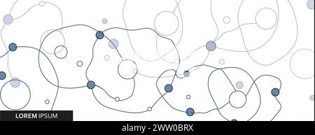 Définissez des formes connectées pixelisées abstraites avec des points. Formes amorphes dans un ordre aléatoire. Motif à partir de contours amorphes. Design minimaliste de mode pour yo Illustration de Vecteur