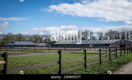 Belvoir Vale RDA Centre (Riding for the Disabled Association) - Colston Bridge Farm, Nottinghamshire Banque D'Images