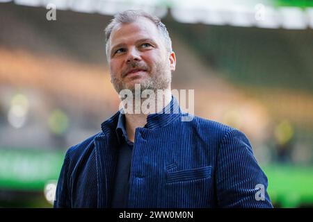 Wolfsburg, Deutschland. 02 mars 2024. firo : 02.03.2024, football, football, 1ère ligue, 1ère Bundesliga, saison 2023/2024, VfL Wolfsburg vs VfB Stuttgart Portrait Fabian Wohlgemuth (VfB Stuttgart), rires, crédit : dpa/Alamy Live News Banque D'Images