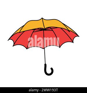 Icône de contour de parapluie. signe de style linéaire pour le concept mobile et la conception web. Illustration vectorielle de ligne simple de protection contre la pluie. Symbole, illustration du logo Illustration de Vecteur