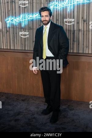 19 mars 2024, New York, New York, États-Unis : Jake Gyllenhaal assiste à la première de 'Road House' par Amazon MGM Studios au Jazz au Lincoln Center de New York (crédit image : © Lev Radin/Pacific Press via ZUMA Press Wire) USAGE ÉDITORIAL SEULEMENT! Non destiné à UN USAGE commercial ! Banque D'Images