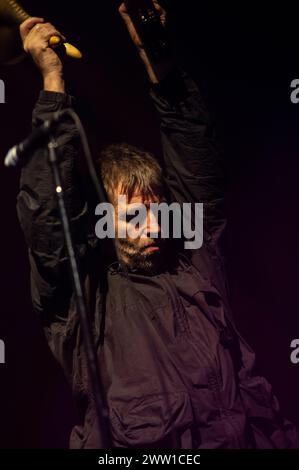 Manchester, Royaume-Uni. 20 mars 2024. Liam Gallagher et John Squire sur scène pour le premier des deux concerts de retour à Manchester Apollo. Cristina Massei/Alamy Live News Banque D'Images