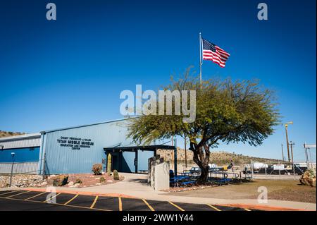 Le Titan missile Museum, qui abrite un missile nucléaire ICBM Titan II de déclassement. Sud de Tucson Arizona, États-Unis. Banque D'Images