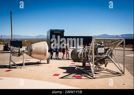 Le Titan missile Museum, qui abrite un missile nucléaire ICBM Titan II de déclassement. Moteurs de fusée. Sud de Tucson Arizona, États-Unis. Banque D'Images