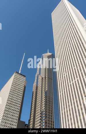 Architecture et détails des divers bâtiments du centre-ville de Chicago. Banque D'Images