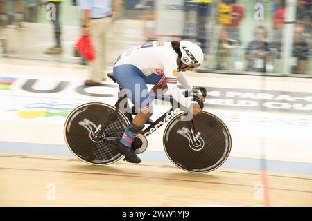 Rio de Janeiro, Brésil. 20 mars 2024. Kadeena Cox, de Grande-Bretagne, remporte le contre-la-montre C3 500 mètres féminin. Crédit : Casey B. Gibson/Alamy Live News Banque D'Images