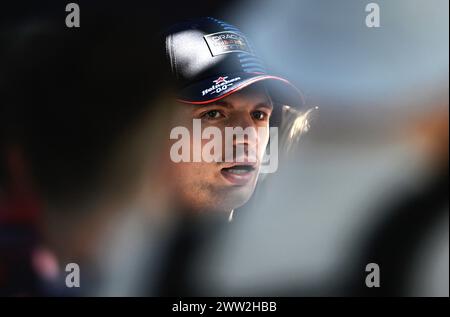 MELBOURNE, AUSTRALIE 21 mars 2024. Photo : 01 Max Verstappen (NED) Oracle Red Bull Racing dans le paddock au Rolex Australian Grand Prix 2024 de la FIA Formula 1 3ème manche du 22 au 24 mars à l'Albert Park Street circuit, Melbourne, Australie. Crédit : Karl Phillipson/Alamy Live News Banque D'Images