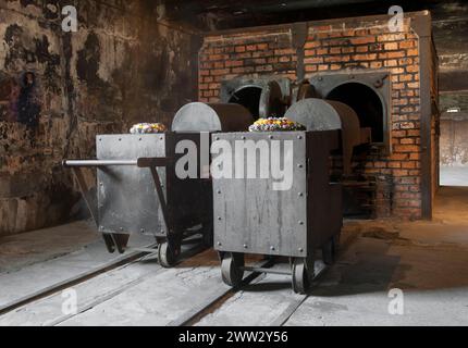 Camp de concentration et d'extermination nazi allemand, Auschwitz, Oswiecim, Pologne Banque D'Images
