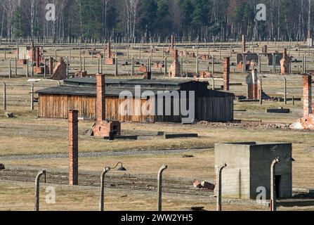 Auschwitz II-Birkenau, camp allemand de concentration et d'extermination nazi Banque D'Images