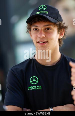 Melbourne, Australie. 21 mars 2024. ANTONELLI Andrea Kimi (ita), Prema Racing, Dallara F2 2024, portrait du Rolex de formule 1 Grand Prix d'Australie 2024, 3ème manche du Championnat du monde de formule 1 2024 du 22 au 24 mars 2024 sur le circuit Albert Park, à Melbourne, Australie - photo DPPI crédit : DPPI Media/Alamy Live News Banque D'Images