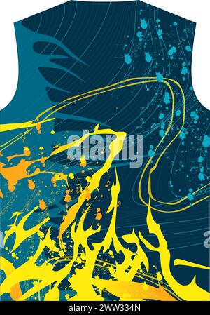 T-SHIRT SPORT COUPE-FEU PAR SUBLIMATION Illustration de Vecteur