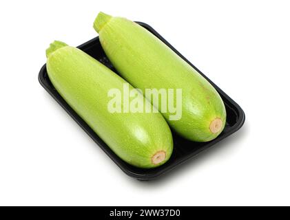 Fresh Vegetable marrow. Isolated on white Banque D'Images