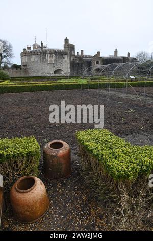 Parcelle de légumes de château Banque D'Images