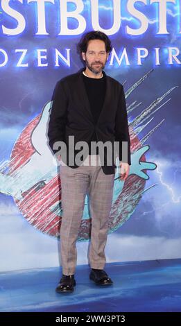 Paul Rudd lors d'un appel photo pour le casting de Ghostbusters : Frozen Empire, au XXXXX, Londres. Date de la photo : jeudi 21 mars 2024. Banque D'Images