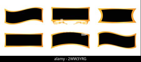 Cadres dorés avec espace de copie Illustration de Vecteur
