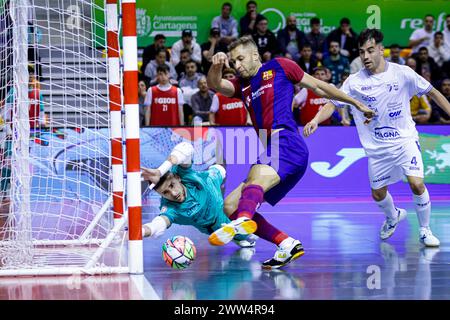 Carthagène, Espagne. 21 mars 2024. 4ème Coupe d'Espagne de futsal entre Osasuna Magna et FC Barcelone au Palacio de los Deportes de Carthagène © ABEL F. ROS / Alamy Live News Banque D'Images