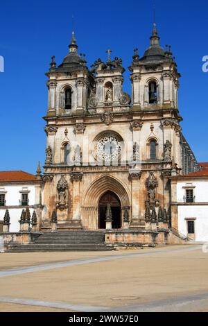 Portugal, Alcobaca - le monastère médiéval de Santa Maria dans la région centrale - construit dans les styles gothique et baroque - 13ème au 18ème siècle. Site UNESCO. Banque D'Images