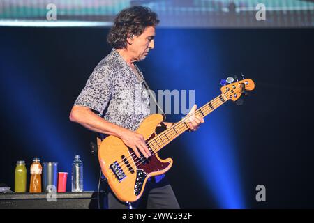 Maná : Juan Calleros (basse) Banque D'Images