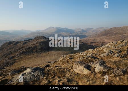 La crête de Pike de Scafell de Green Crag, dans le district de English Lake Banque D'Images