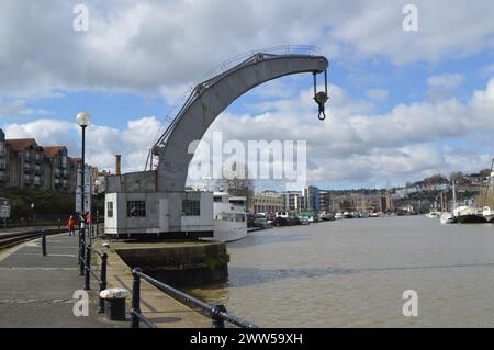 La grue à vapeur Fairbairn à Bristol, Angleterre, Royaume-Uni. 26 février 2024. Banque D'Images
