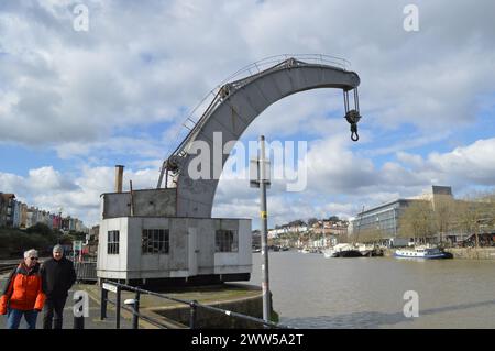 La grue à vapeur Fairbairn à Bristol, Angleterre, Royaume-Uni. 26 février 2024. Banque D'Images