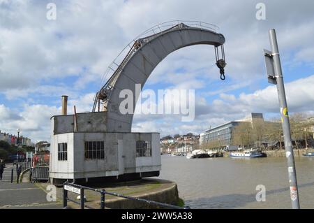 La grue à vapeur Fairbairn à Bristol, Angleterre, Royaume-Uni. 26 février 2024. Banque D'Images