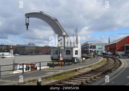 La grue à vapeur Fairbairn à Bristol, Angleterre, Royaume-Uni. 26 février 2024. Banque D'Images