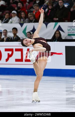 Montréal, Canada. 20 mars 2024. MONTRÉAL, CANADA - 20 MARS 2024 : Young You (KOR) lors des Championnats du monde de patinage artistique ISU au Centre Bell on à Montréal, Canada. Crédit : Orange pics BV/Alamy Live News Banque D'Images