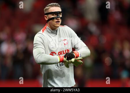 Varsovie, Pologne. 25 février 2024. Marcin Bulka de Pologne lors de l'Euro 2024 de l'UEFA, match de football play-off entre la Pologne et l'Estonie le 21 mars 2024 au stade PGE Narodowy de Varsovie, Pologne - photo Piotr Matusewicz/DPPI crédit : DPPI Media/Alamy Live News Banque D'Images