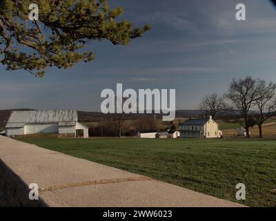 Champ de bataille d'Antietam près de Sharpsburg, Maryland, la bataille a lieu pendant la guerre de Sécession le 17 septembre 1862. Union vs armées confédérées. Banque D'Images