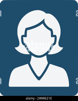 Icône de profil, icône d'avatar de femme cercles d'utilisateurs. Avatar utilisateur anonyme de l'image de profil par défaut. Icône personne, icône tête réseau social avatar portrait. Ma Illustration de Vecteur