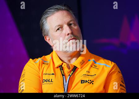 Melbourne, Australie. 22 mars 2024. BROWN Zak (usa), PDG de McLaren Racing, portrait lors du Rolex Australian Grand Prix de formule 1 2024, 3ème manche du Championnat du monde de formule 1 2024 du 22 au 24 mars 2024 sur le circuit Albert Park, à Melbourne, Australie - photo Eric Alonso/DPPI crédit : DPPI Media/Alamy Live News Banque D'Images