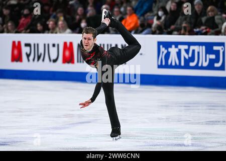 Montréal, Canada. 21 mars 2024. MONTRÉAL, CANADA - 21 MARS 2024 : Jason Brown (États-Unis) lors des Championnats du monde de patinage artistique ISU au Centre Bell on à Montréal, Canada. (Photo de David Kirouac/Orange Pictures) crédit : Orange pics BV/Alamy Live News Banque D'Images