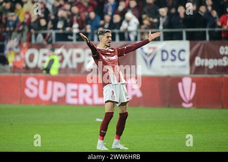 FC PETROLUL PLOIESTI VS RAPID BUCURESTI , SUPERLIGA ROMANIEI 2023-2024 , STADION ILIE OANA PLOIESTI Banque D'Images