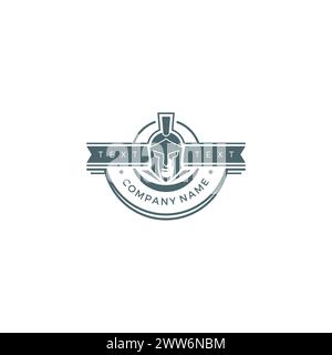 Symbole logo Spartan Vintage. icône spartan Illustration de Vecteur