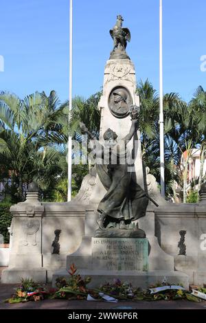 Hommage aux soldats de Tahiti qui sont allés combattre pendant la première Guerre mondiale de 1914-1918. 1 800 jeunes Polynésiens ont été mobilisés à partir de 1916, à Defe Banque D'Images