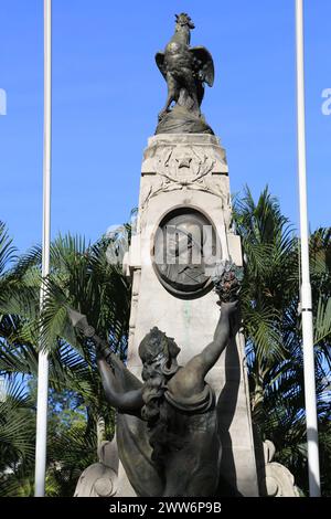 Hommage aux soldats de Tahiti qui sont allés combattre pendant la première Guerre mondiale de 1914-1918. 1 800 jeunes Polynésiens ont été mobilisés à partir de 1916, à Defe Banque D'Images