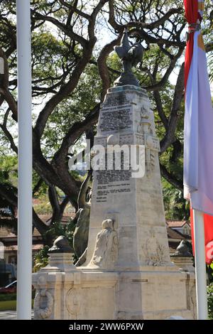 Hommage aux soldats de Tahiti qui sont allés combattre pendant la première Guerre mondiale de 1914-1918. 1 800 jeunes Polynésiens ont été mobilisés à partir de 1916, à Defe Banque D'Images