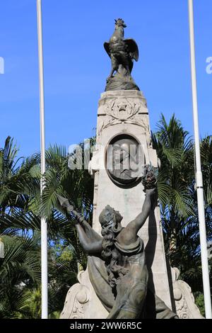 Hommage aux soldats de Tahiti qui sont allés combattre pendant la première Guerre mondiale de 1914-1918. 1 800 jeunes Polynésiens ont été mobilisés à partir de 1916, à Defe Banque D'Images